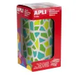 Rouleau de gommettes mosaiques bleu vert 2460 unités - Apli photo du produit
