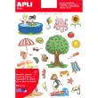 Gommettes thématiques L’Été 12 feuilles - Apli photo du produit