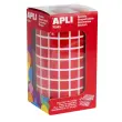 Rouleau gommettes carrées 10 mm rouges - Apli photo du produit