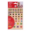 Gommettes étoiles métallisées couleurs assorties 6 feuilles - Apli photo du produit