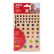 Gommettes étoiles métallisées couleurs assorties 6 feuilles - Apli photo du produit