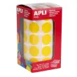 Rouleau gommettes rondes &Oslash; 20 mm jaunes - Apli photo du produit