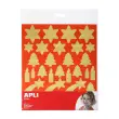 Gommettes or sur fond rouge 2 feuilles - Apli photo du produit