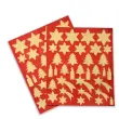 Gommettes or sur fond rouge 2 feuilles - Apli photo du produit