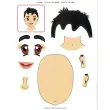Gommettes thématiques Le Visage 2 feuilles - Apli photo du produit