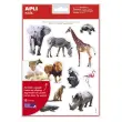 Gommettes thématiques réalistes Les animaux de la savane 12 feuilles - Apli photo du produit