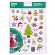 Gommettes enlevables Noël 6 feuilles - Apli photo du produit