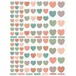 Gommettes coeurs enlevables couleurs Vintage 6 feuilles - Apli photo du produit
