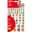 Gommettes coeurs enlevables couleurs Vintage 6 feuilles - Apli photo du produit