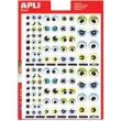 Gommettes thématiques Yeux bleus/verts 3 feuilles - Apli photo du produit
