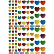 Sachet de gommettes c&oelig;urs m&eacute;tallis&eacute;es couleurs assorties 6 feuilles - Apli photo du produit