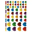 Sachet de gommettes c&oelig;urs m&eacute;tallis&eacute;es couleurs assorties 6 feuilles - Apli photo du produit
