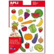 Gommettes thématiques Fruits et légumes 3 feuilles - Apli photo du produit