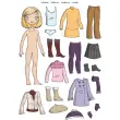 Gommettes thématiques réalistes La mode pour les filles 2 feuilles - Apli photo du produit