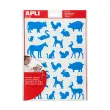 Gommettes animaux de la ferme couleurs assorties 10 feuilles - Apli photo du produit
