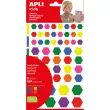 Gommettes hexagonales enlevables couleurs assorties 6 feuilles - Apli photo du produit
