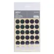 Gommettes rondes Ø 20 mm argent métallisé 3 feuilles - Apli photo du produit