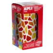 Rouleau de gommettes mosaiques orange rouge jaune 2460 unités - Apli photo du produit
