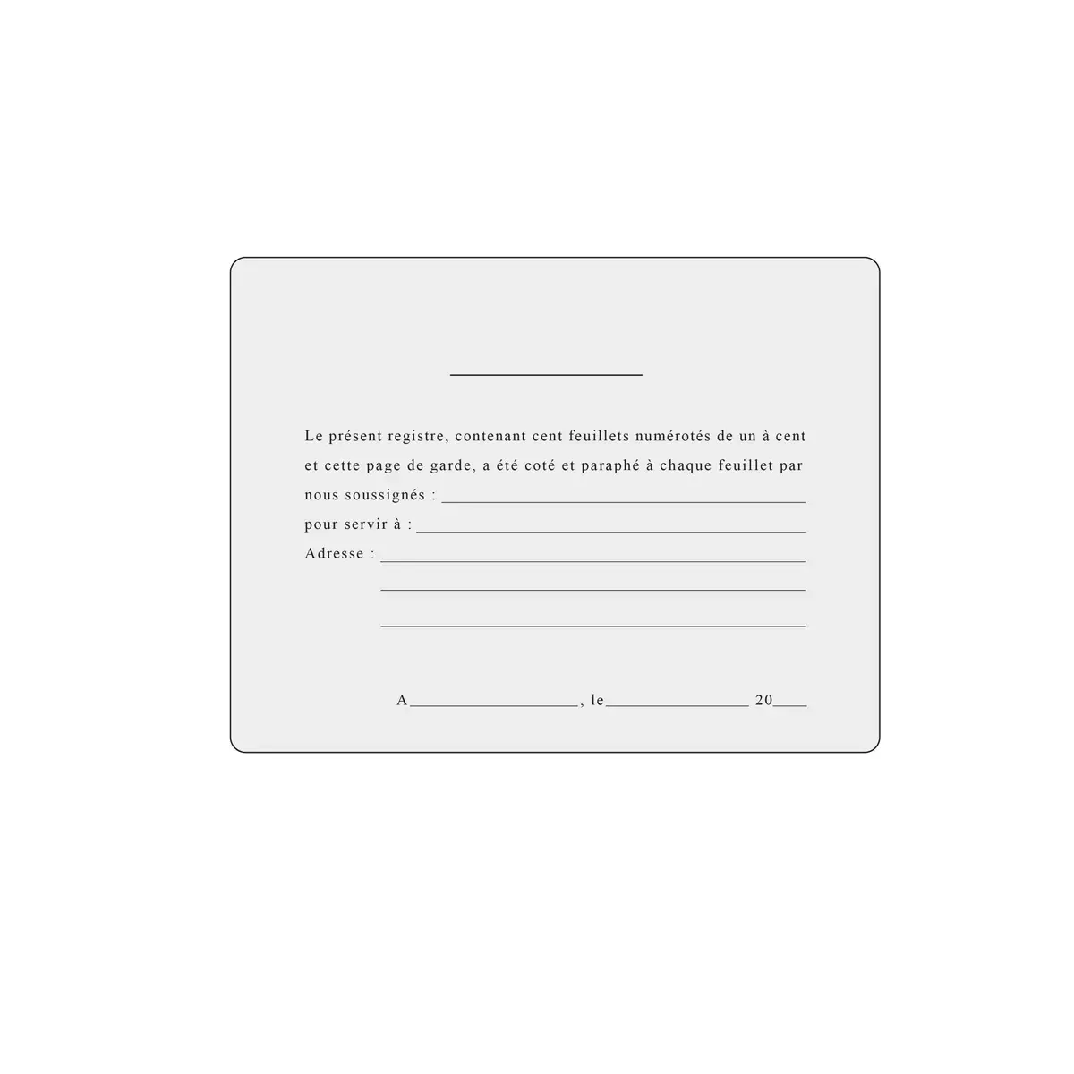 Recharge foliotée pour registre - 100 pages - ELVE photo du produit