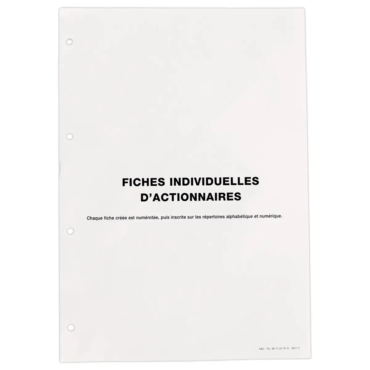 Page de garde pour classeur "Comptabilit&eacute; des actions de la soci&eacute;t&eacute; photo du produit