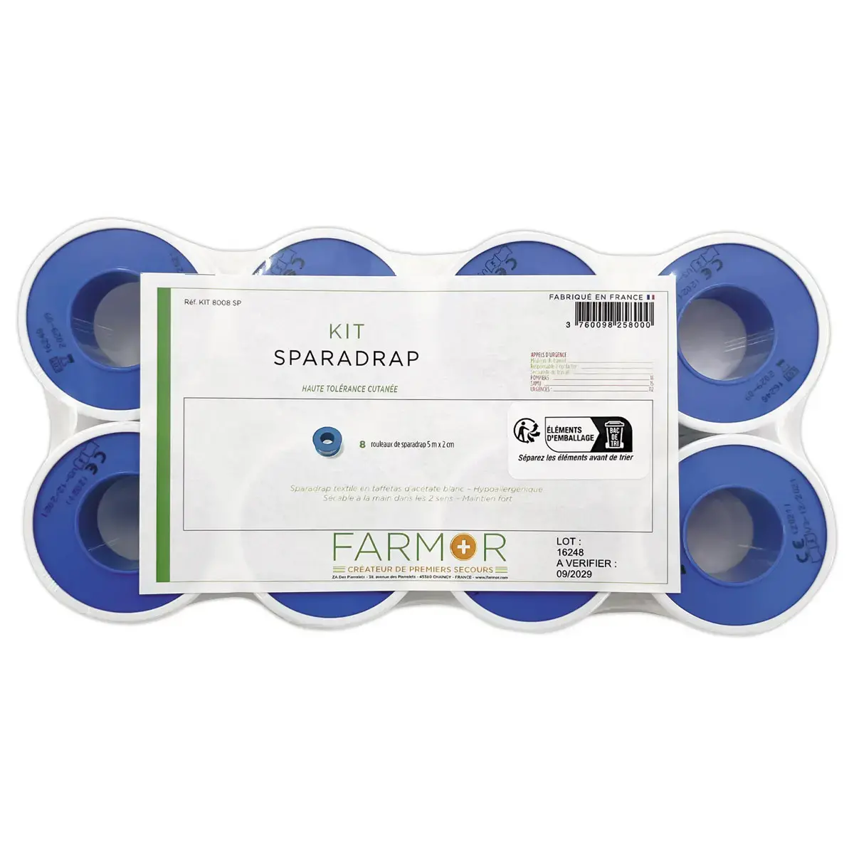 8 Rouleaux de sparadrap photo du produit