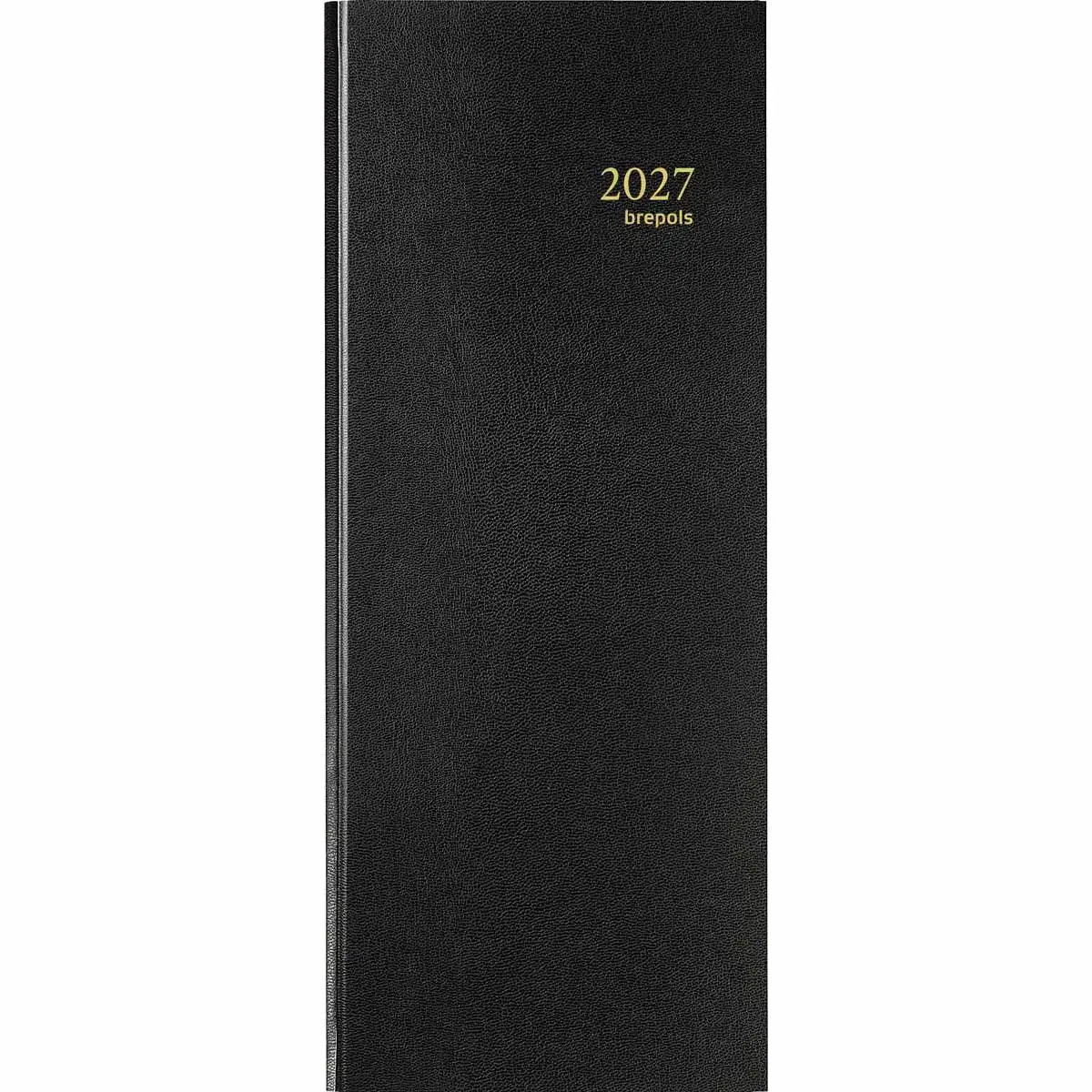 Agenda journalier banque 2 volumes - 14,3x32,5 cm - Noir - Janvier &agrave; d&eacute;cembre 2027 - BREPOLS photo du produit