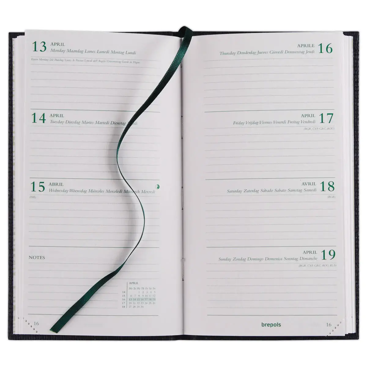 Agenda semainier Ecorama - 9x16 cm - Assortis - Janvier à décembre - BREPOLS photo du produit