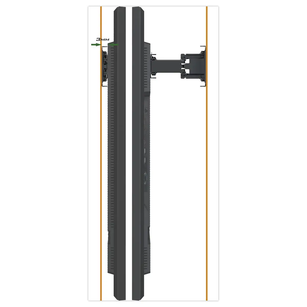 Fixation murale universelle pour &eacute;cran 55-65"- Iiyama photo du produit