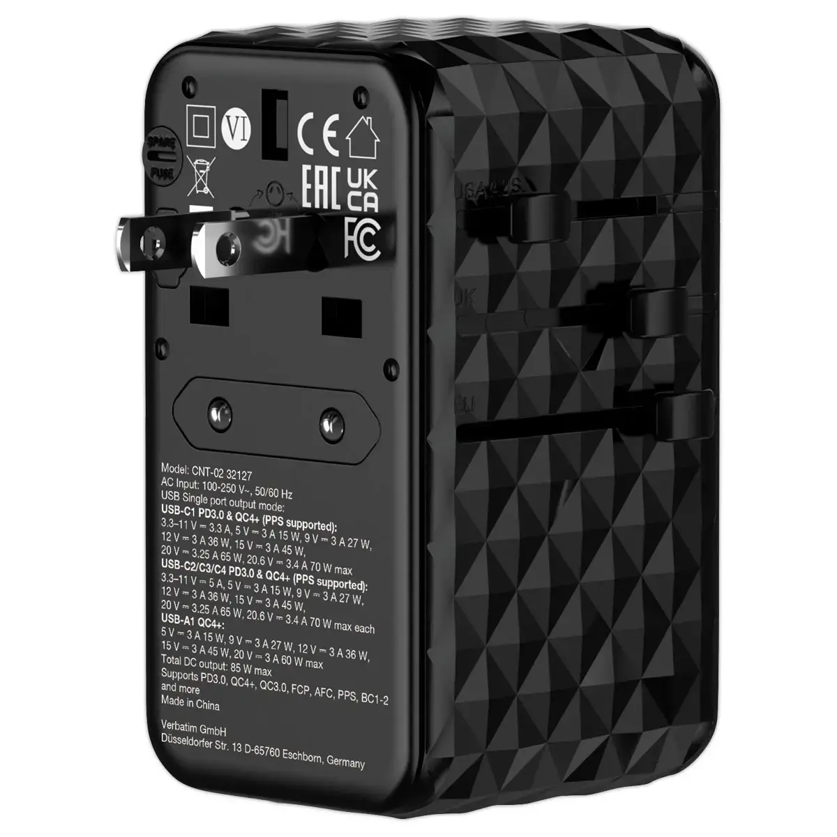 Adaptateur universel de voyage 85W GaN photo du produit
