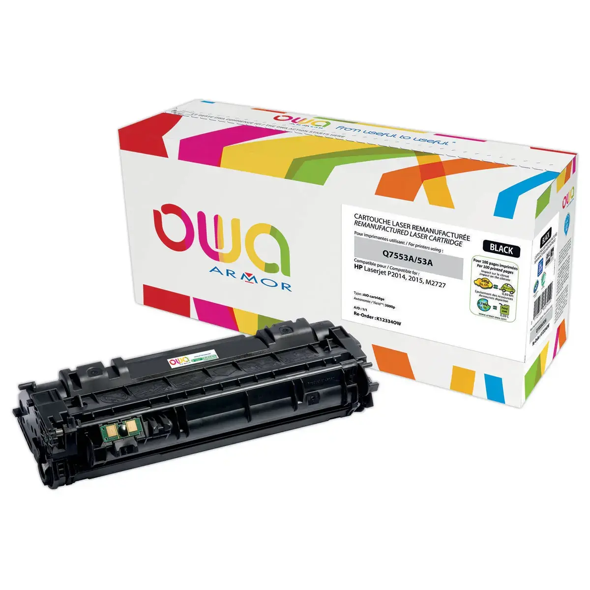 Toner &eacute;q. HP Q7553A - Noir - OWA photo du produit