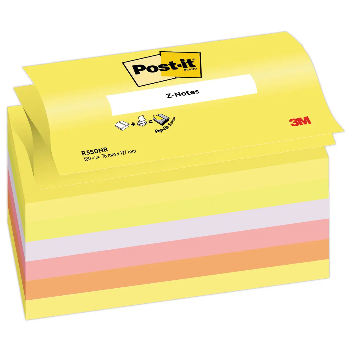 6 Blocs de 100 z-notes repositionnables 7,6 x 12,7 cm - POST IT photo du produit