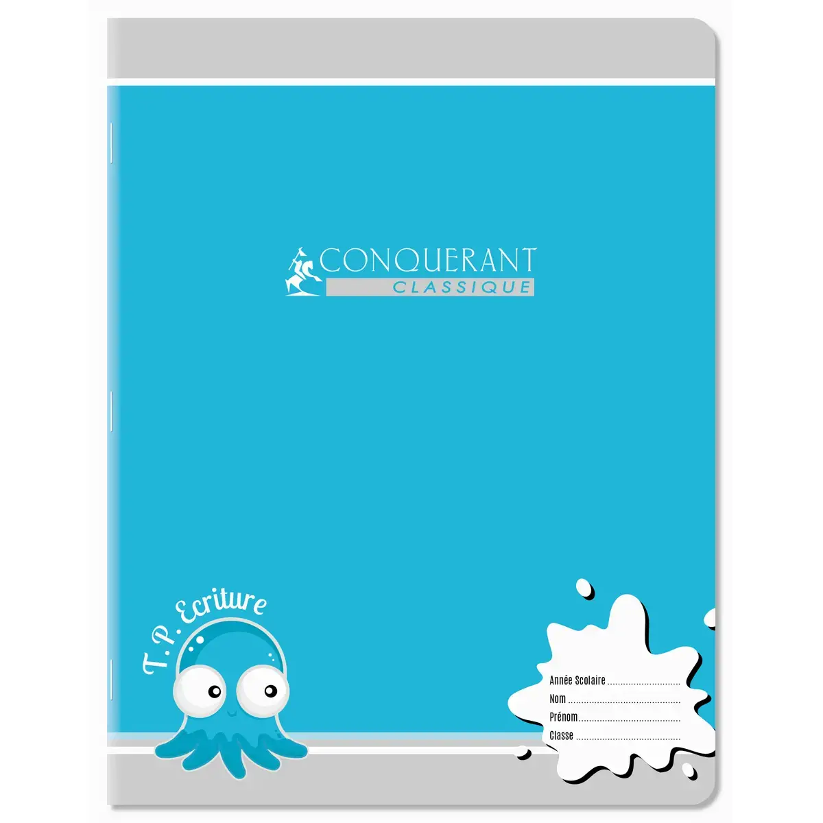 Cahier maternelle agrafé double ligne 18mm - A5+ 90g - 32 pages - Assortis - Conquérant photo du produit