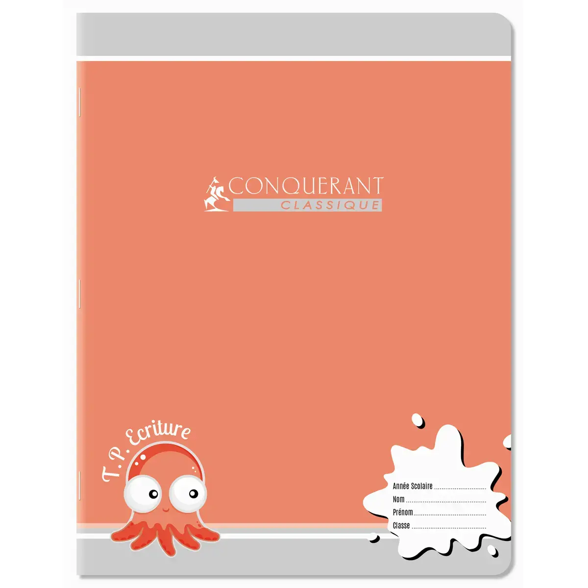 Cahier maternelle agrafé double ligne 18mm - A5+ 90g - 32 pages - Assortis - Conquérant photo du produit