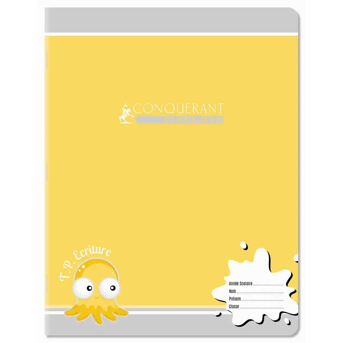 Cahier maternelle agrafé double ligne 18mm - A5+ 90g - 32 pages - Assortis - Conquérant photo du produit