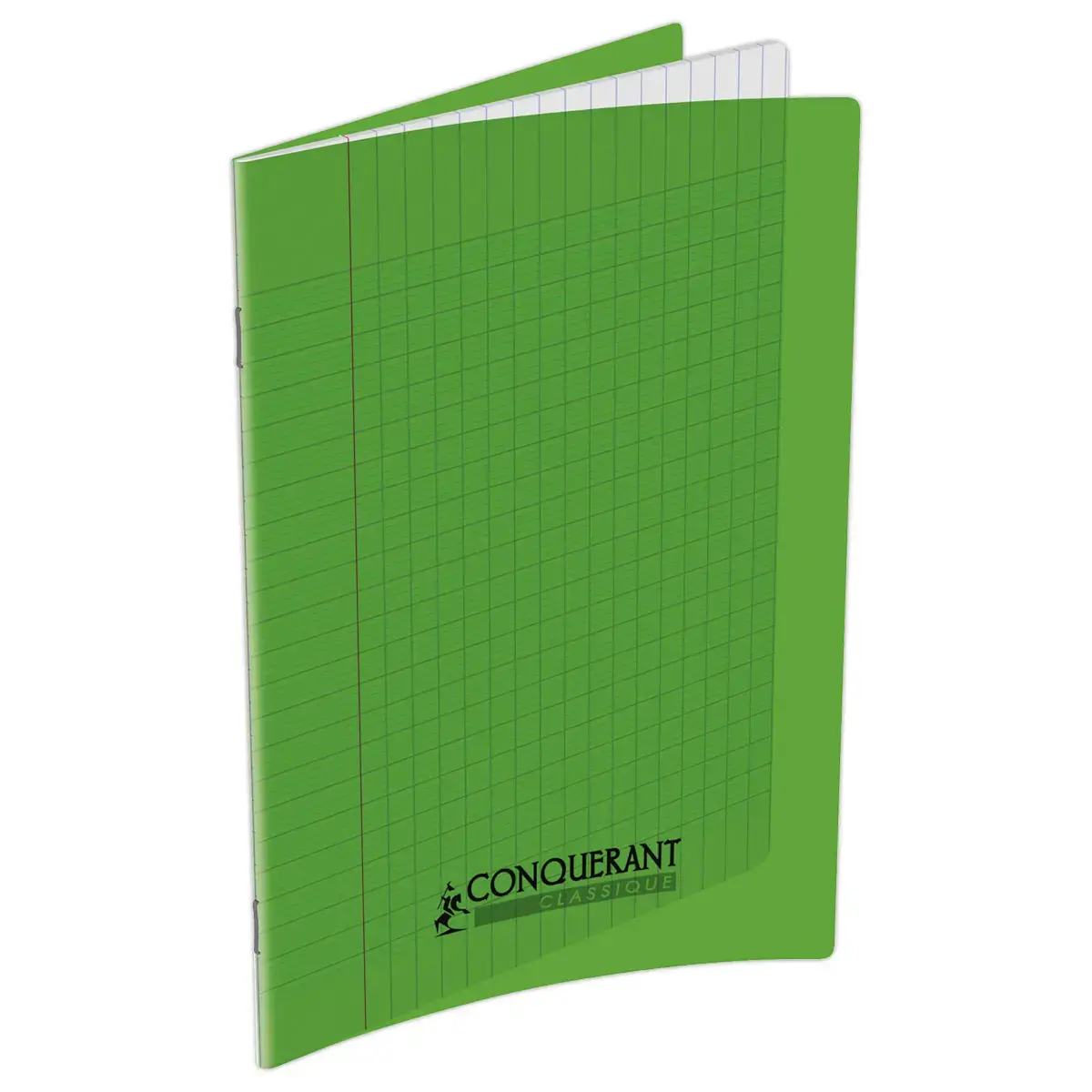 Cahier polypropyl&egrave;ne piq&ucirc;re 48P SEYES 90g 170x220 vert photo du produit