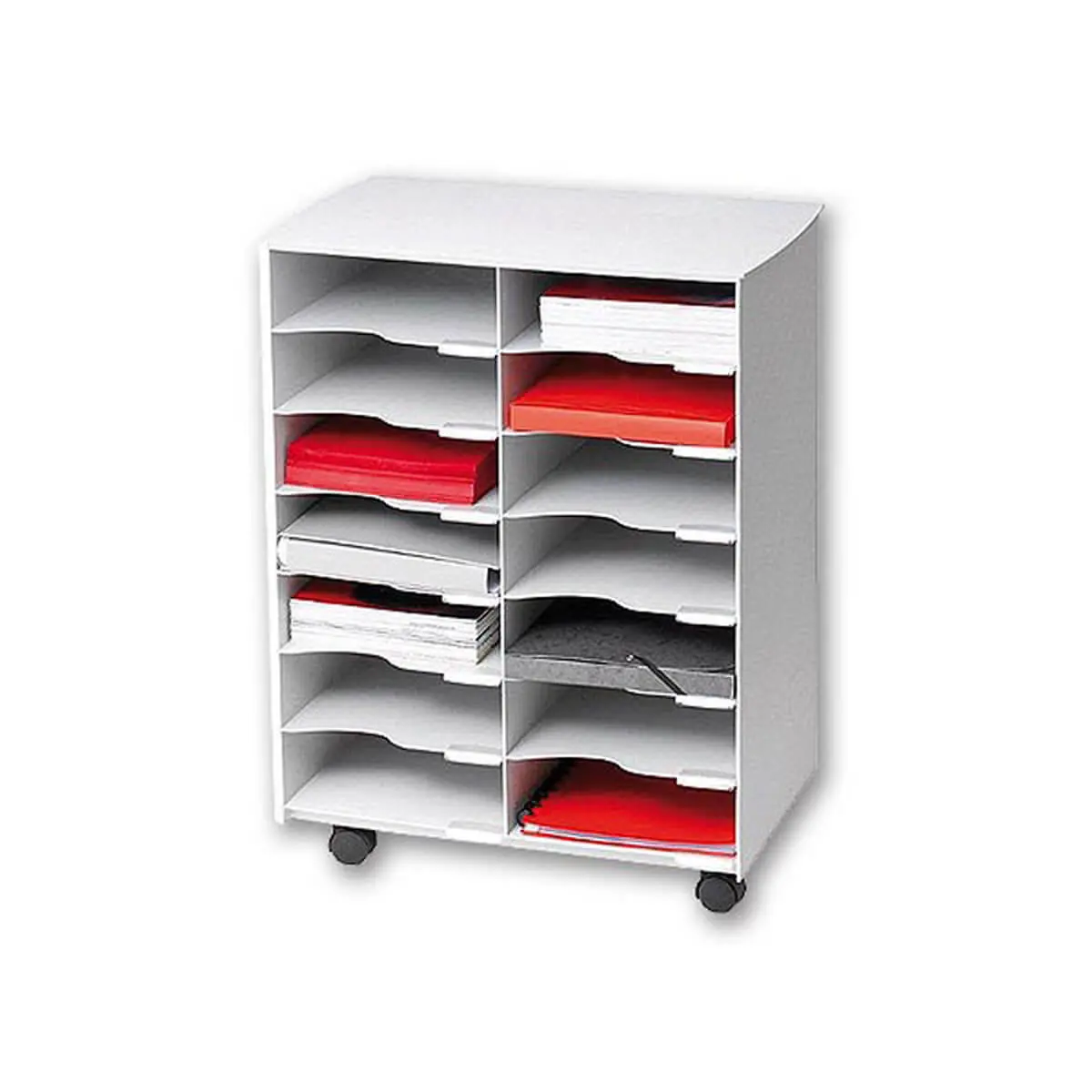 Desserte 14 cases - Gris - PAPERFLOW photo du produit