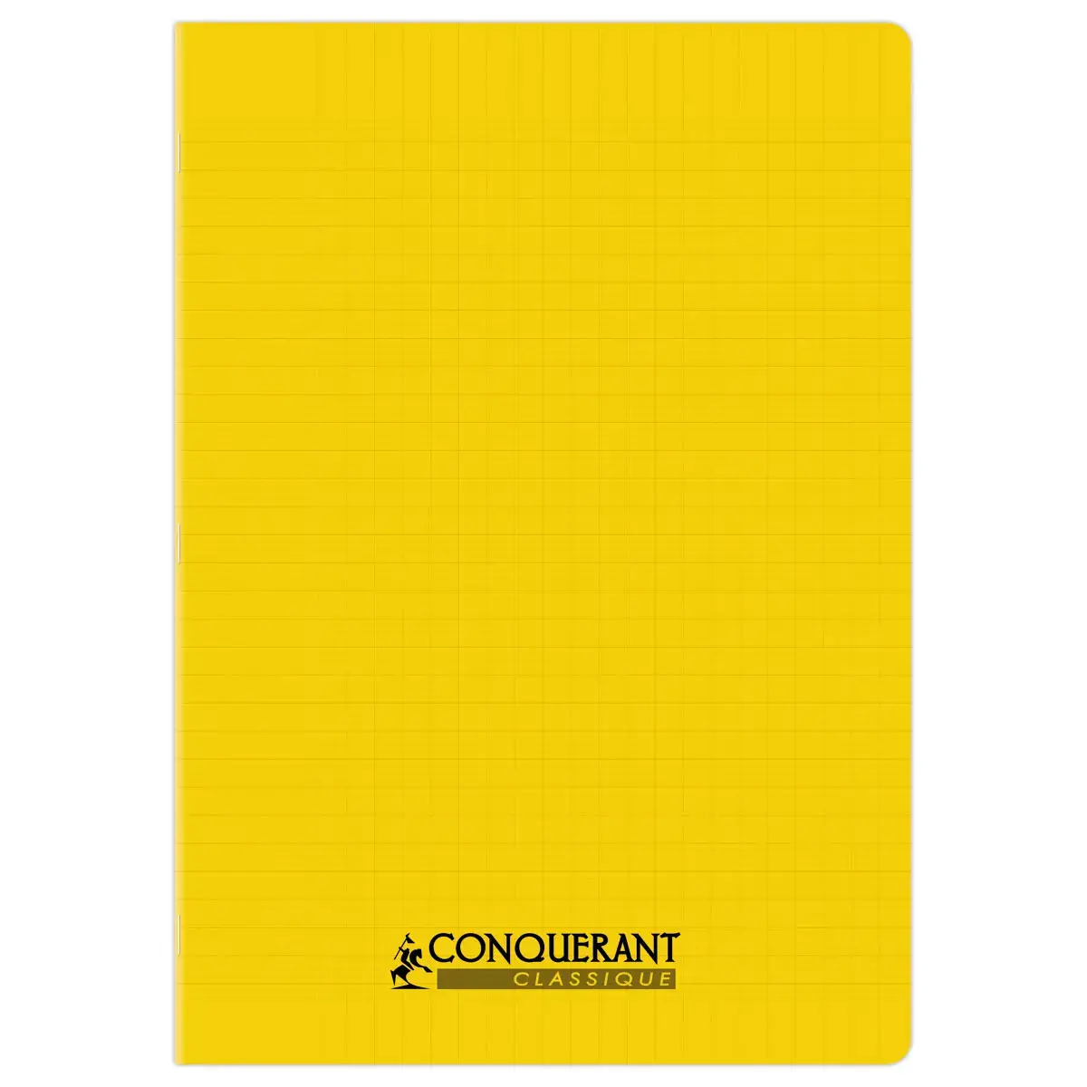 Cahier polypropyl&egrave;ne piq&ucirc;re Sey&egrave;s - A4 90g - 96 pages - Jaune - Conqu&eacute;rant photo du produit