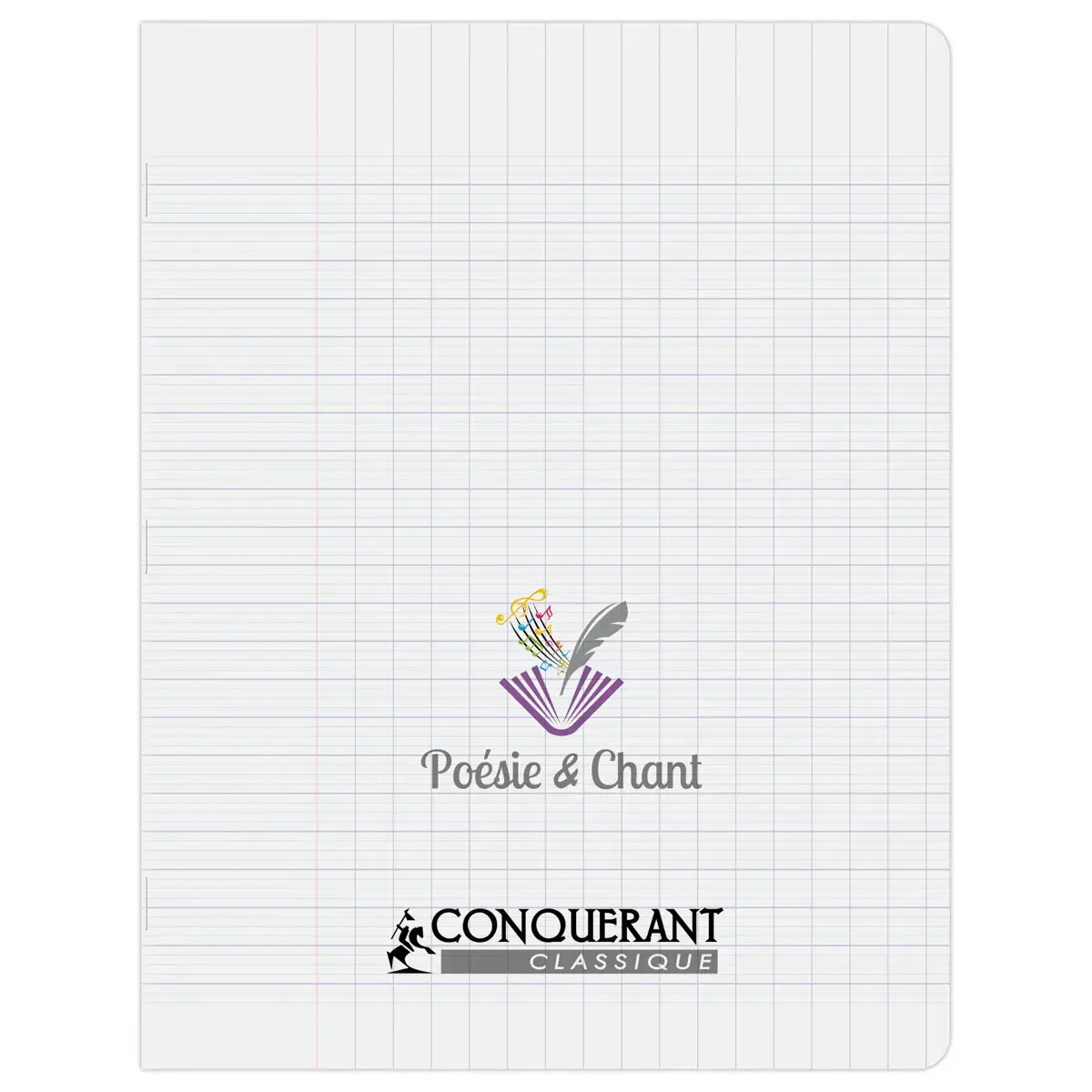 Cahier de po&eacute;sie et chant 48P -  1 PAGE SEYES / 1 PAGE UNIE photo du produit