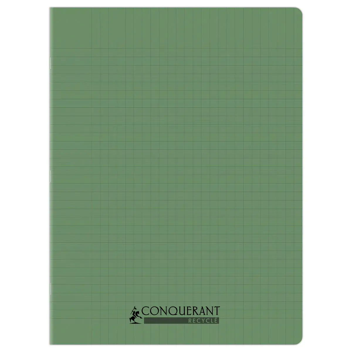 Cahier polypropyl&egrave;ne piq&ucirc;re 96P SEYES 240x320 90g - 90% recycl&eacute; vert photo du produit