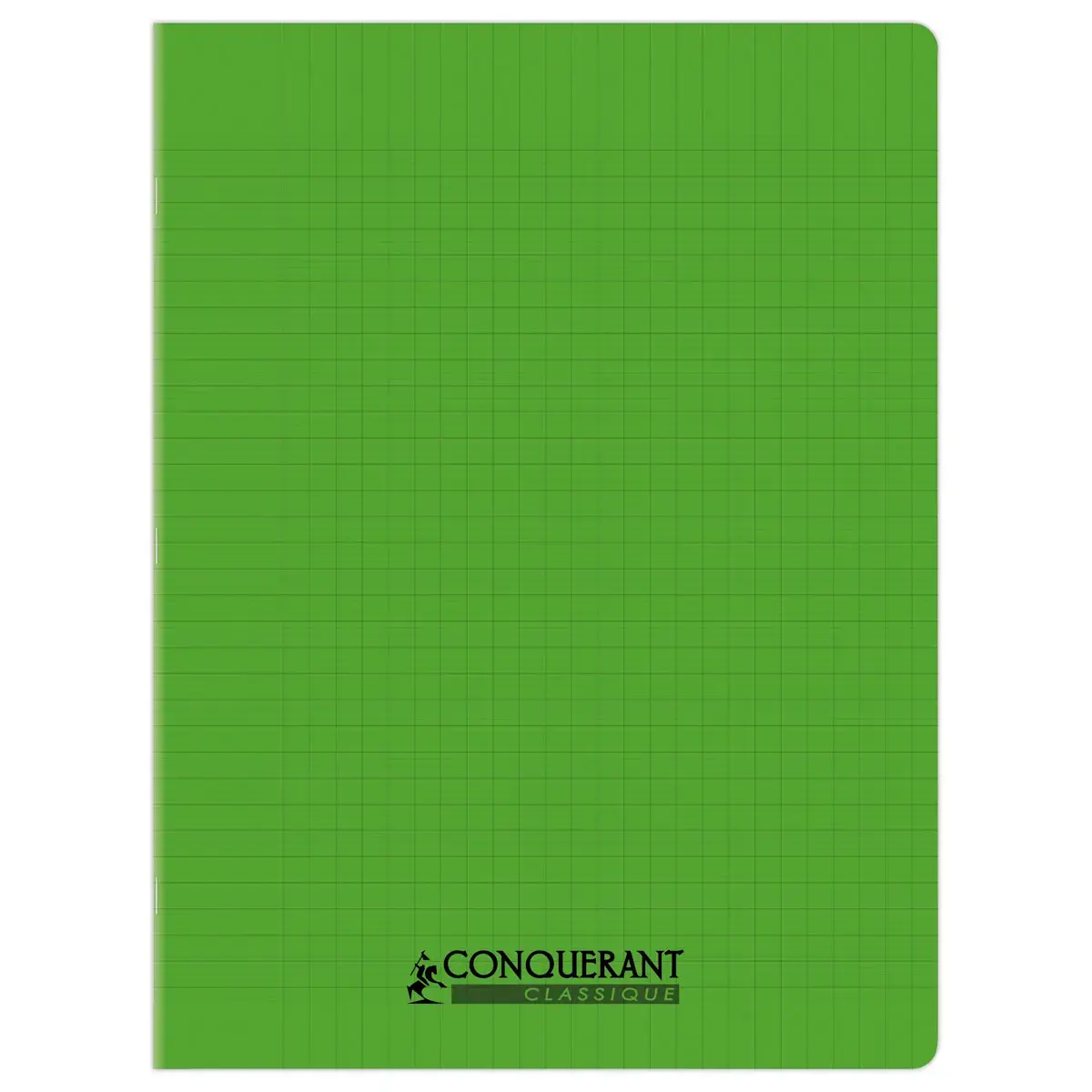 Cahier polypropylène piqûre Seyès - A4+ 90g - 48 pages - Vert - Conquérant photo du produit