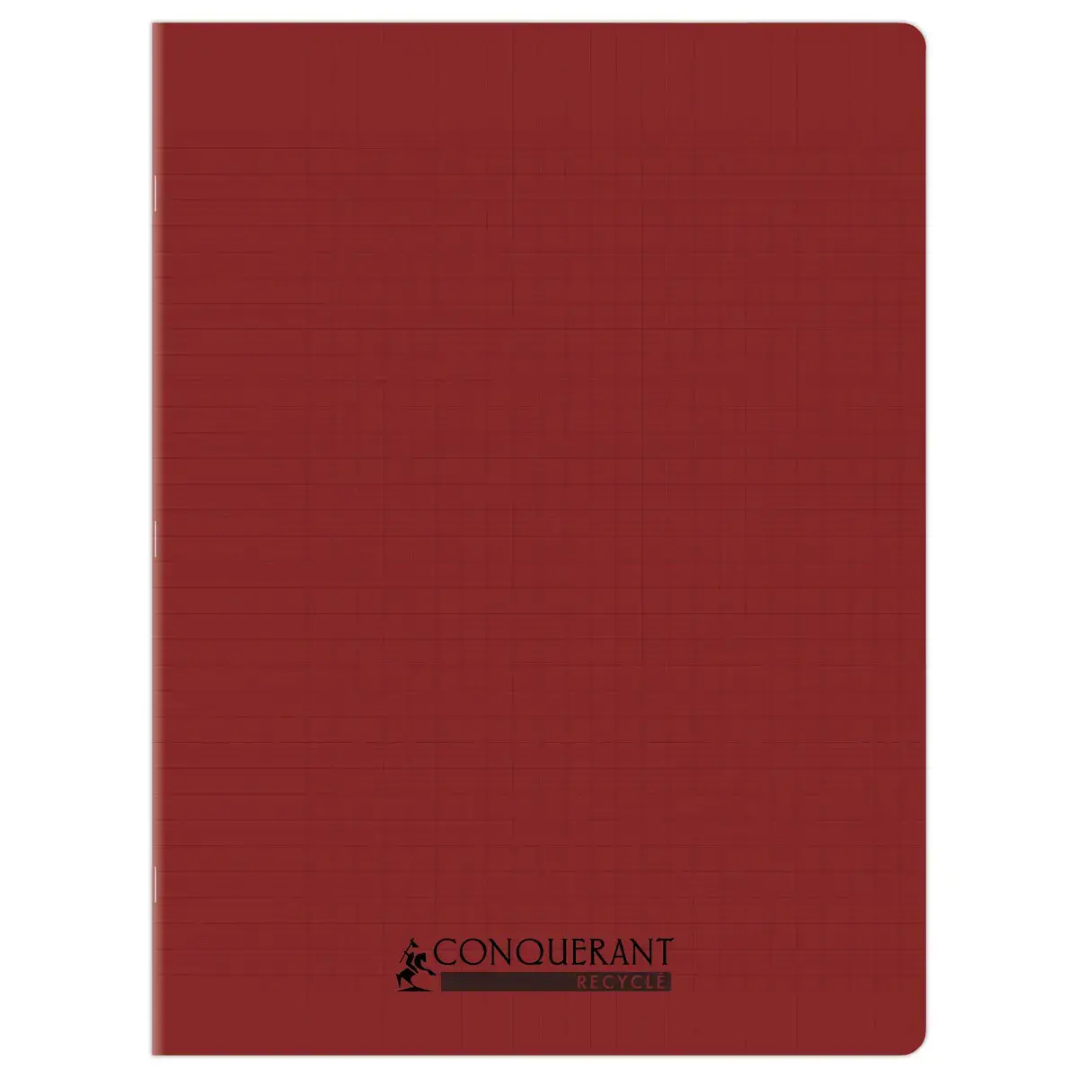 Cahier polypropyl&egrave;ne piq&ucirc;re 96P SEYES 240x320 90g - 90% recycl&eacute; rouge photo du produit