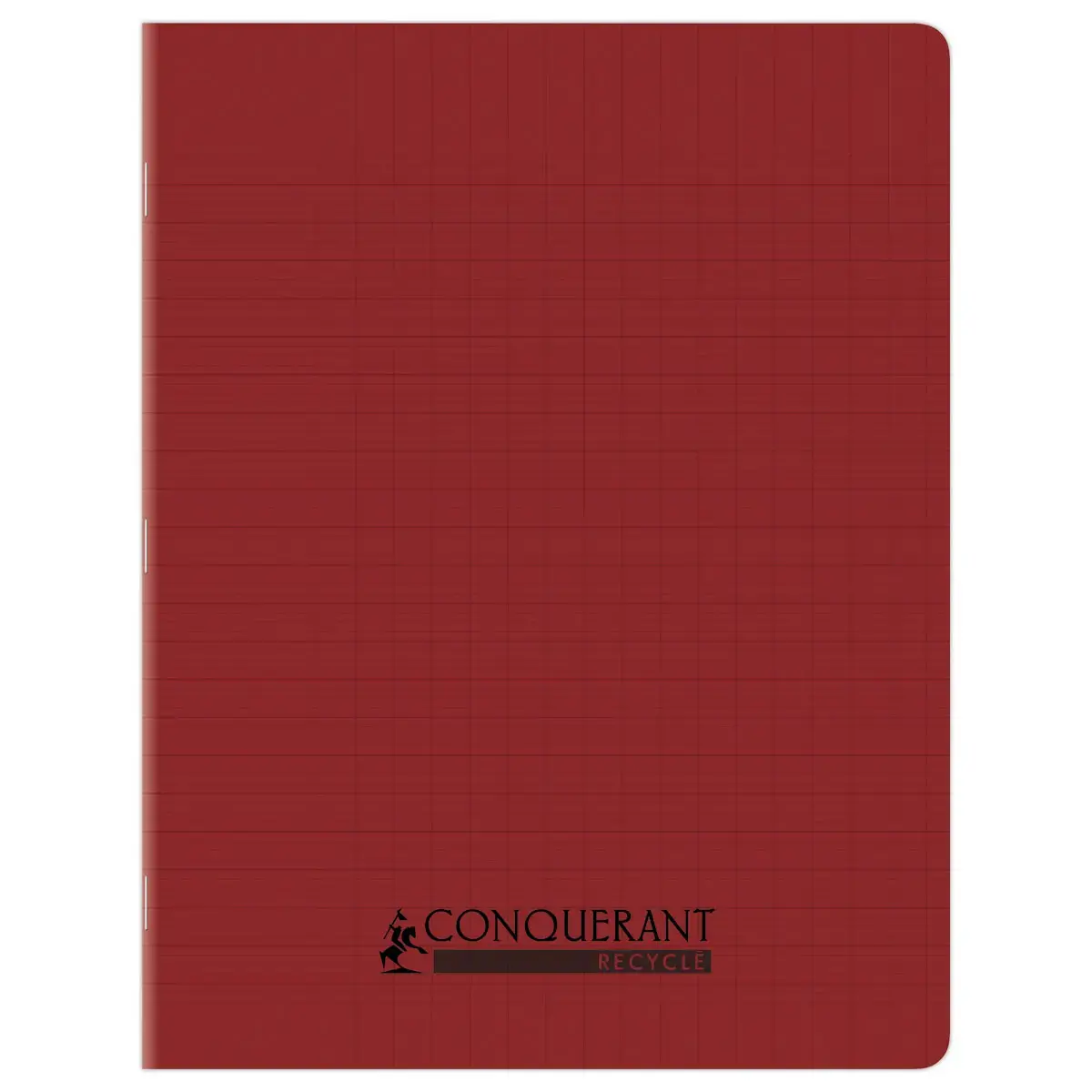 Cahier polypropylène piqûre 96P SEYES 170x220 90g - 90% recyclé rouge photo du produit