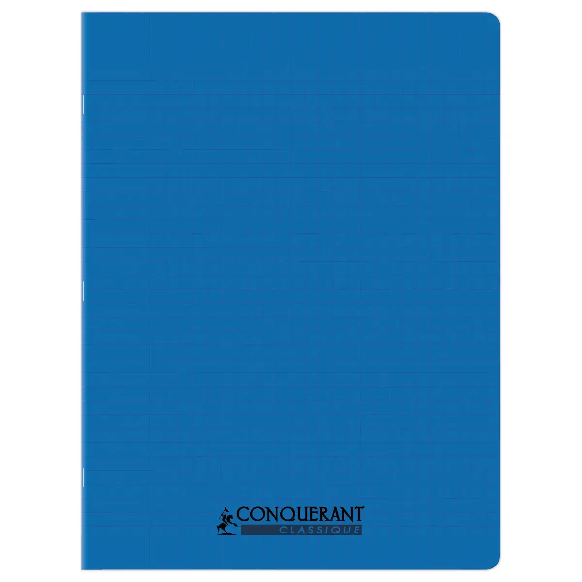 Cahier polypropylène piqûre Seyès - A4+ 90g - 48 pages - Bleu - Conquérant photo du produit