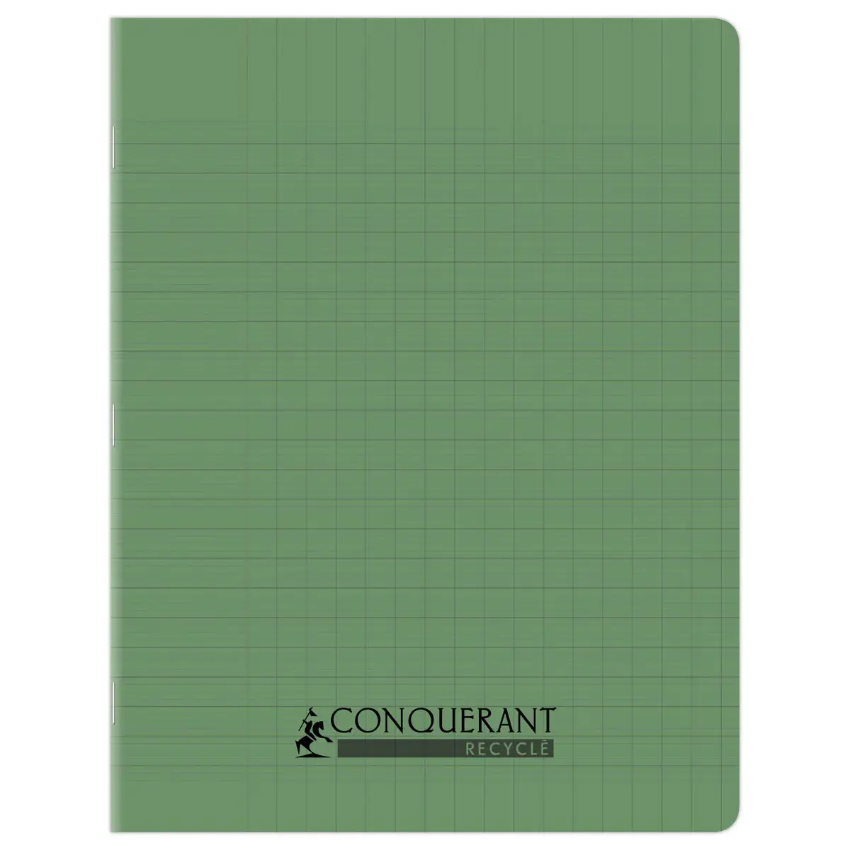 Cahier polypropyl&egrave;ne piq&ucirc;re 96P SEYES 170x220 90g - 90% recycl&eacute; vert photo du produit