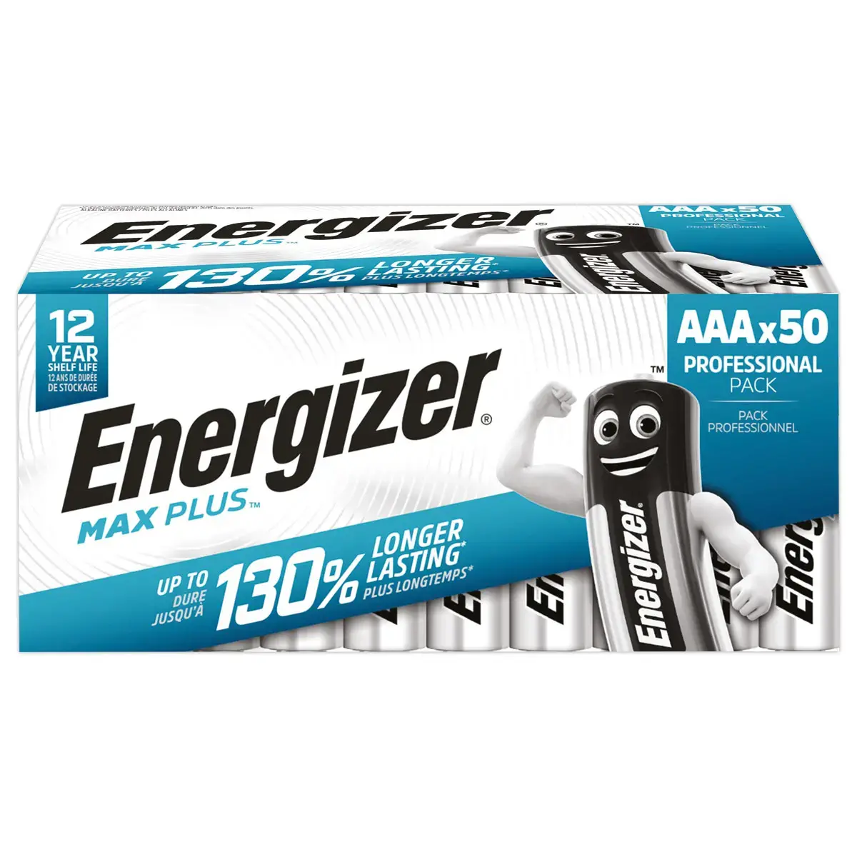 50 piles alcalines Max Plus - AAA/LR03 - ENERGIZER photo du produit