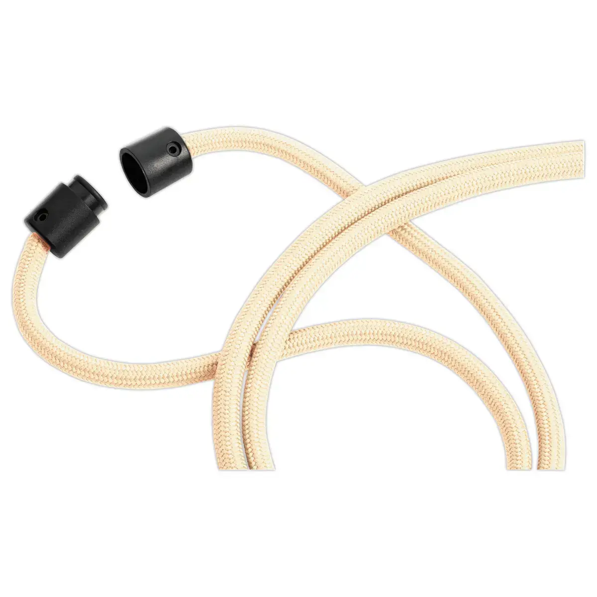 10 Cordon rond avec mousqueton - Blanc cass&eacute; - Durable photo du produit