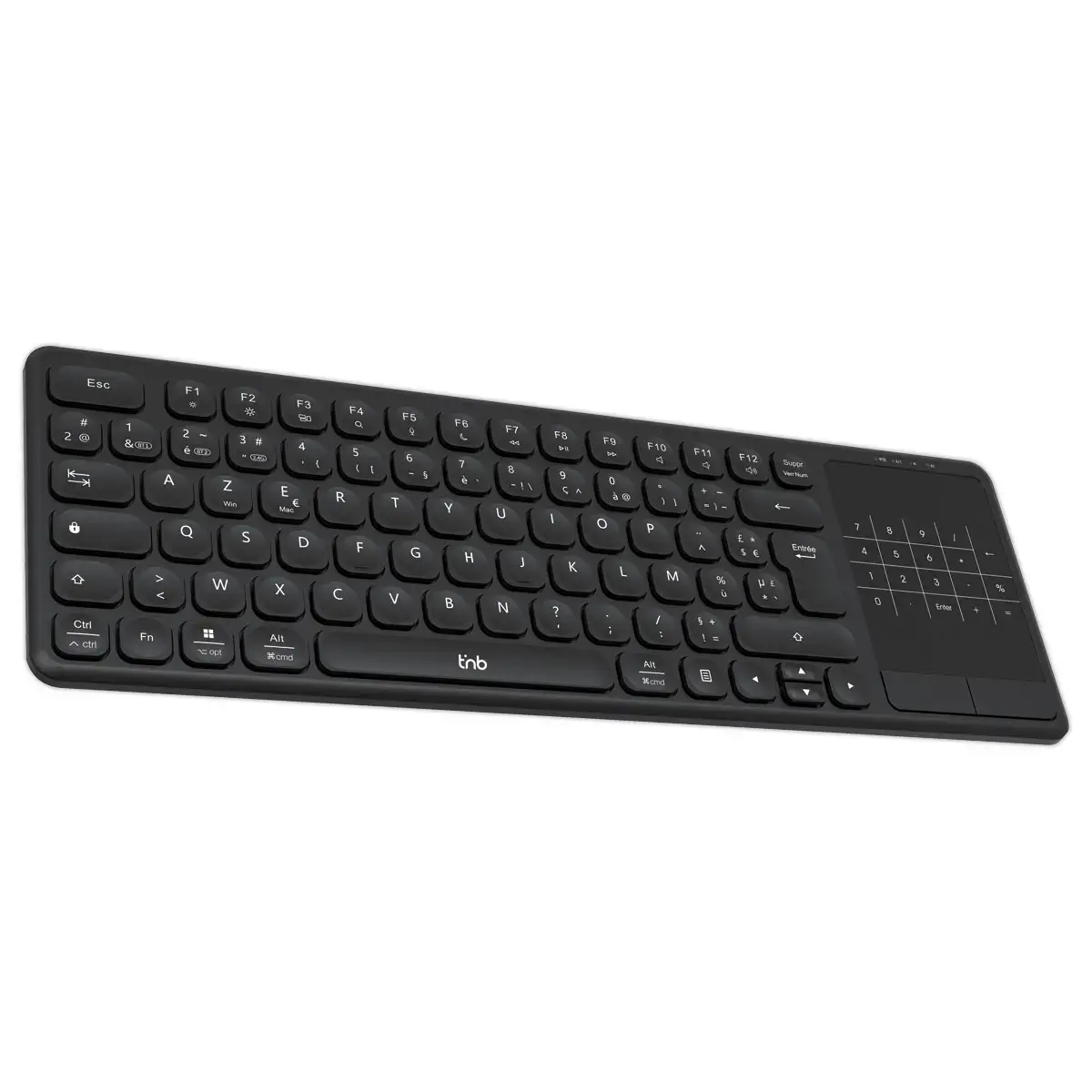 Clavier sans fil rechargeable SLIM TOUCH avec pavé tactile intégré photo du produit