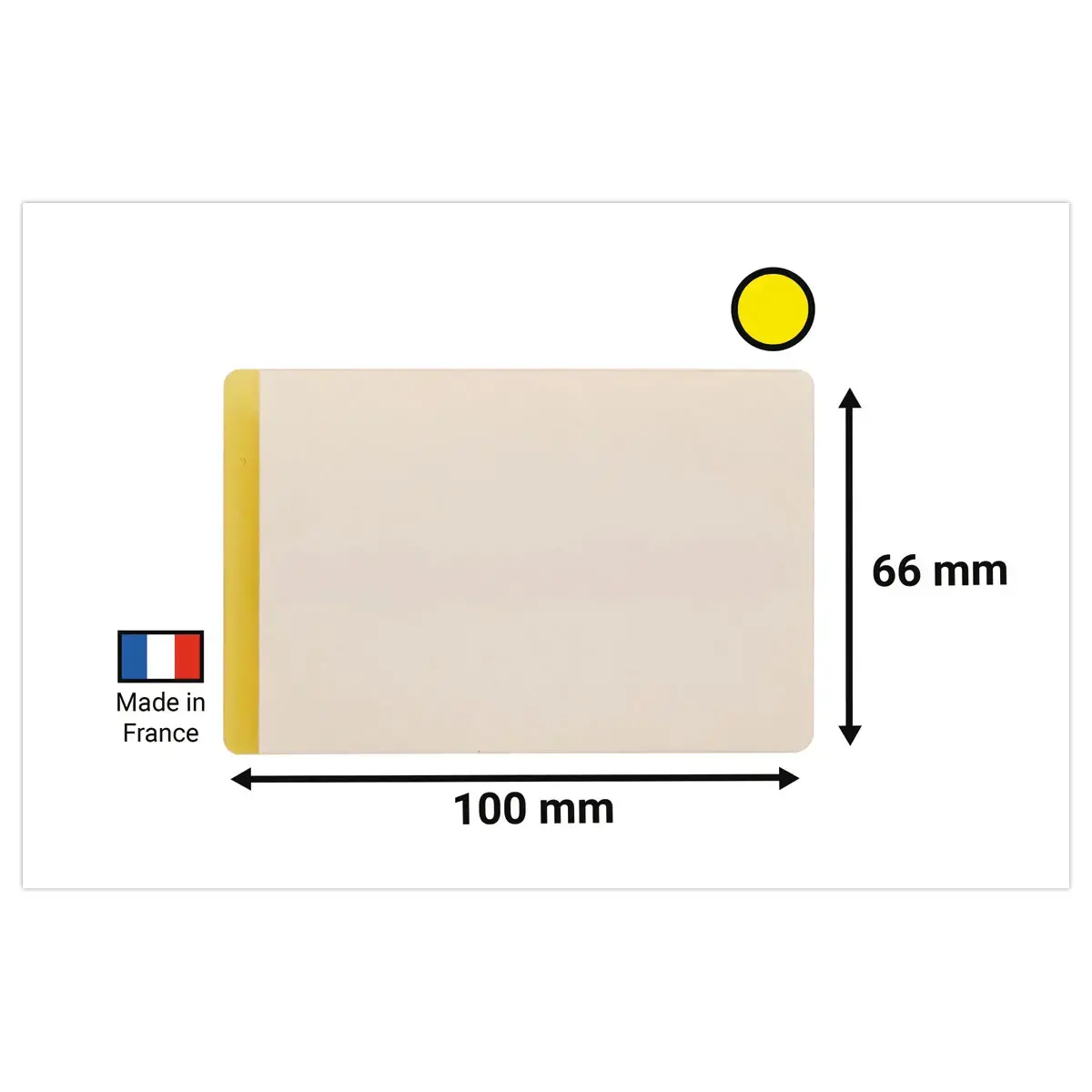 50 Pochettes logistique adhésives - 10 x 3,8 cm - Jaune - Tarifold photo du produit
