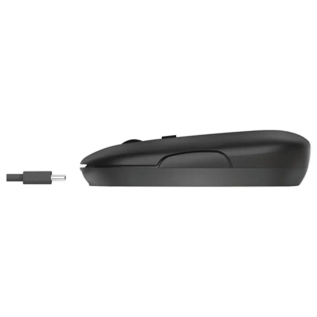 Souris sans fil PUCK ultra-plate rechargeable noire photo du produit