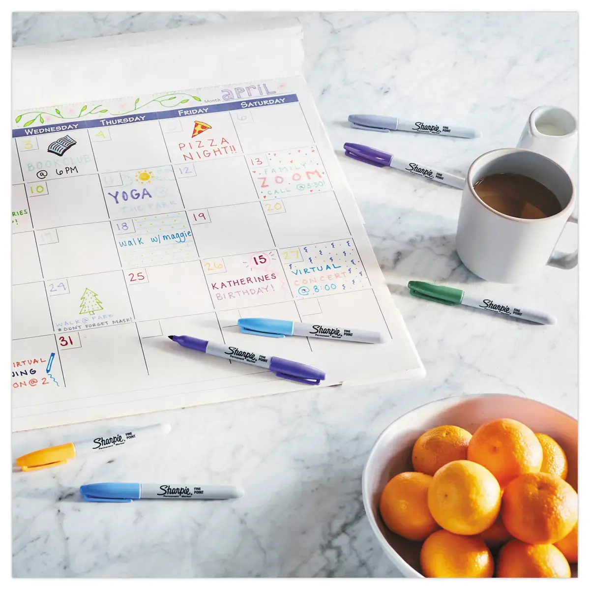 12 Marqueurs permanents FINE - Pointe conique 0.9mm - Sharpie photo du produit